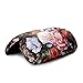 EZESO Fabrics Metal Floral Retro Light Portable Eyeglasses Case (A)