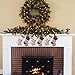LimBridge Christmas Mini Stockings, 6 Pack 9 inches Knitted Knit Stripe Rustic Holiday Decorations, Goodie Bags for Family and Friends, Burgundy and Cream