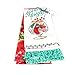 Hallmark Home Decorative Cotton Kitchen Tea Towels (Set of 2) Vintage 1950s Inspired Holiday Ornaments and Pattern