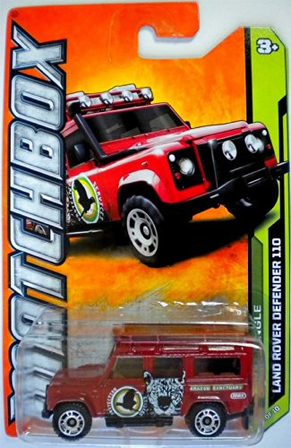 Matchbox 2012-104 MBX Jungle Land Rover Defender 110 RED 1:64 Scale