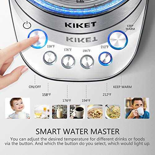 image for Glass Electric Kettle Temperature Control Tea Kettle 1.7L Hot Water Ke