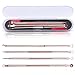 Start 4Pcs Facial Pimple Acne Spot Pimple Remover Blackhead Whitehead Extractor Needles Tool Case