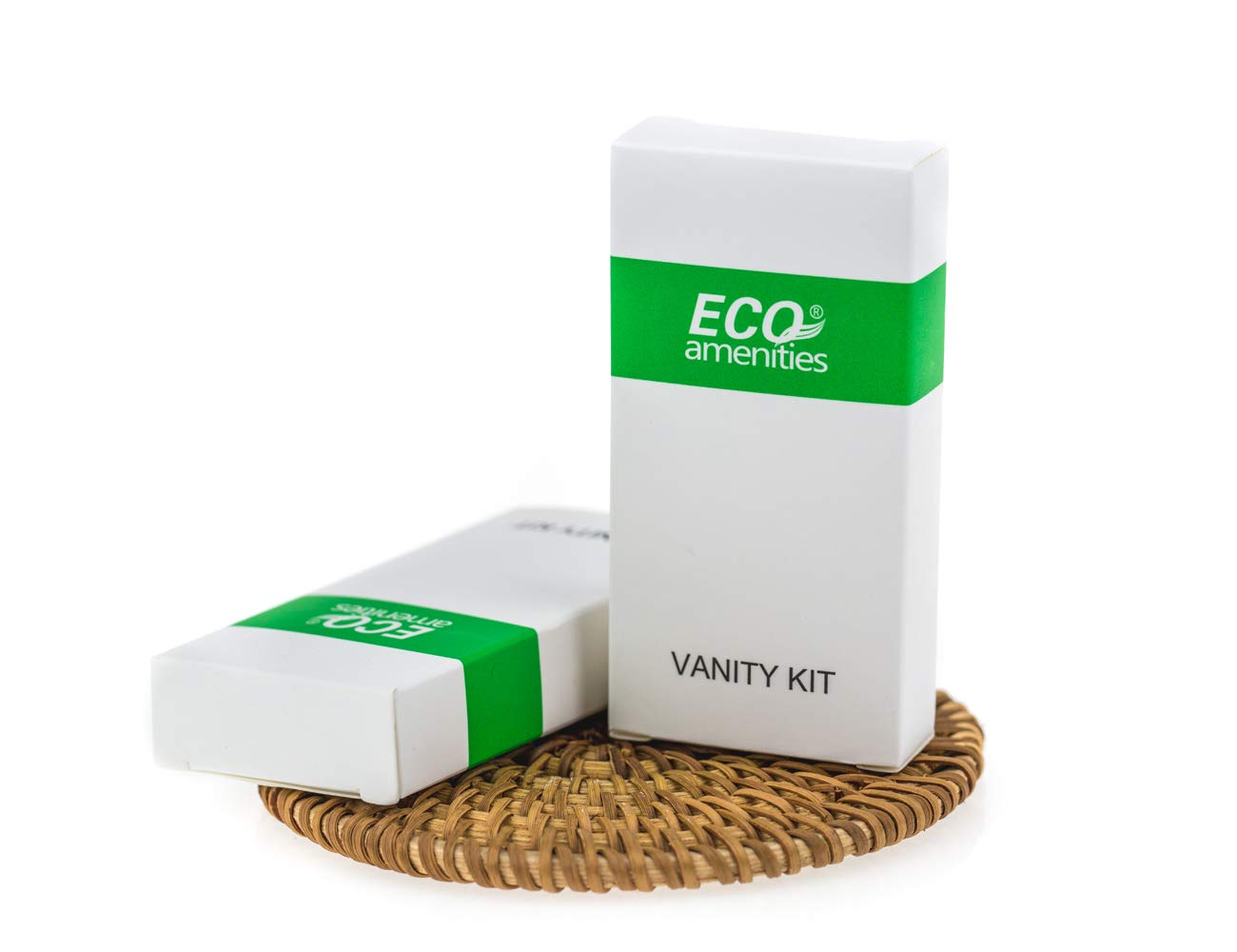 ECO Amenities Hotel Vanity Set – Travel Cotton Pads, Cotton Swabs, and Nail File in Individually Wrapped Paper Box, 100 Sets Per Case – Travel Toiletries