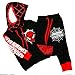 Yimeiyibei Hoodie and Pants Superhero Set (1-2 Years, Spiderman Black)