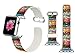 Viwell Floral Leather Band Compatible with iWatch 40mm 38mm for Women Men, Floral Leather Strap Sports Replacement for iWatch Series 5/4/3/2/1 Wood Printing