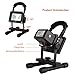 LTE LED Rechargeable Work Light, LTE Portable Outdoor Flood Light With Adapter and Car Charger,Outdoor Camping Security Lights 6000K Waterproof IP65 Daylight White (10W-Black)