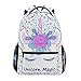 ZOEO Unicorn Backpack for Girls Backpacks Cream Pink Unicorn Magic 3th 4th 5th Grade School Bags Bookbags for Teen Kids Travel Laptop Daypack Bag Purse