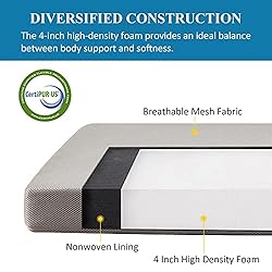 SINWEEK Folding Mattress Folding Sofa 4" Breathable