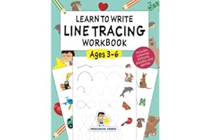 Learn to Write Line Tracing Workbook - Ages 3-6: Pen control, handwriting, and drawing practices for kindergarten toddlers an