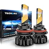 TECHMAX 9007 LED Headlight Bulb,HB5 12000Lm 6500K Xenon White Conversion Kit of 2