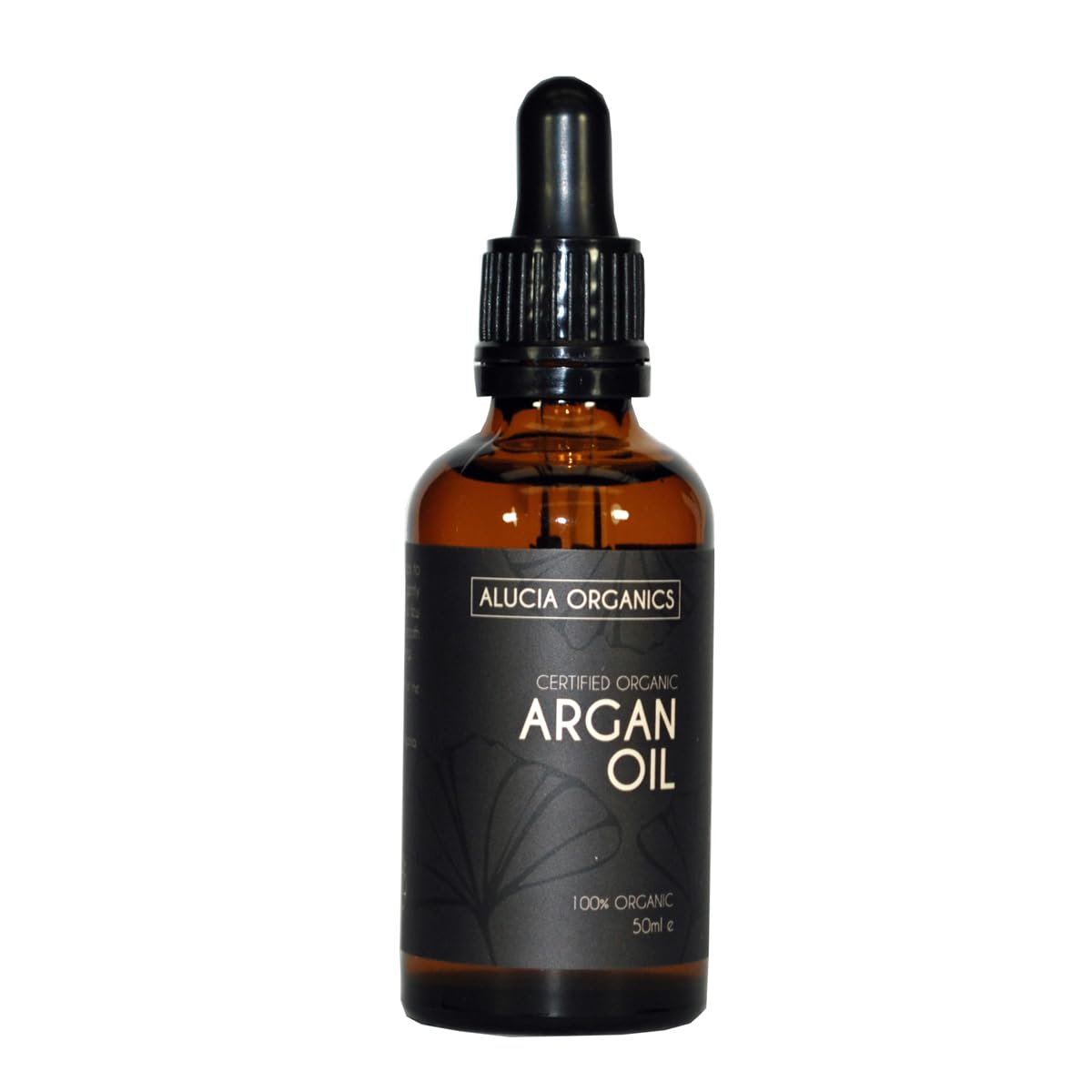 ALUCIA ORGANICS Certified Organic Argan Oil 50ml – 100% Pure Argan Oil for Face, Body & Hair – Natural, Cold-Pressed & Unrefined – Vegan & Cruelty-Free