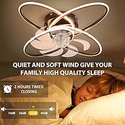 WWahuayuan Modern Ceiling Fan with Lights Remote