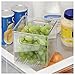 mDesign Plastic Kitchen Pantry Cabinet, Refrigerator or Freezer Food Storage Bins with Handles - Organizer for Fruit, Yogurt, Snacks, Pasta - Food Safe, BPA Free, 6