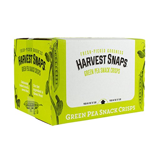 Harvest Snaps Green Pea Snack Crisps, Lightly Salted, 3.3-Ounce Bag (Pack of 12), Deliciously baked and crunchy veggie snacks with plant protein and fiber