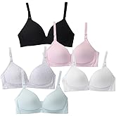 Herepai Teen Girls Seamless Bra Cotton Bras Adjustable Straps
