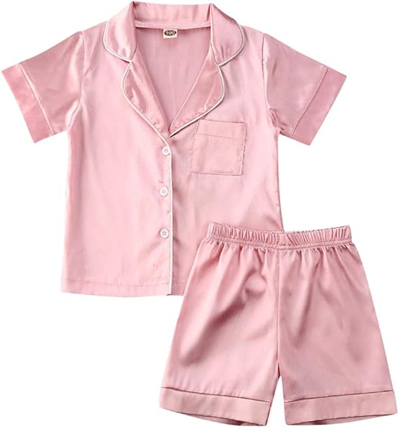 baby pink silk pajamas