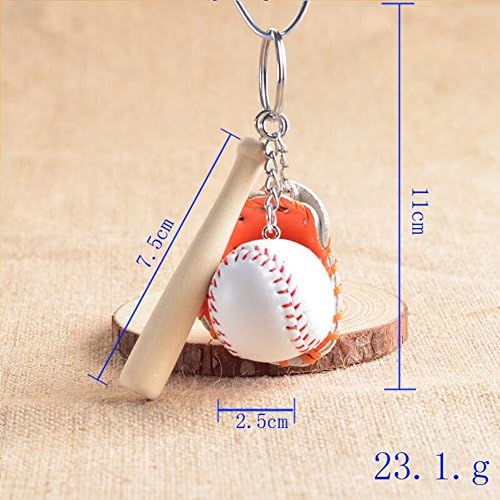 Goldenyears Sports Memorabilia Mini Softball Baseball Keychain Bag Pendant