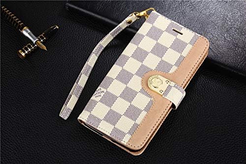 Galaxy S10 Plus Case, Classic Monogram PU Leather Wallet Case with Card Slots Magnet Clasp for Galaxy S10 Plus