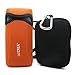 co2CREA (TM) Soft Due-Color Carrying Storage Travel Fashion Case Bag Skin for Logitech X300 Wireless Bluetooth Speaker (Laica(Orange/Black))