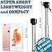 FunFitness Micro Bike Pump with Puncture Repair Kit & Glueless Bike Tire Patch - Mini Yet High Pressure Portable Bicycle Pump - Designed for Cycling Presta & Schrader Valve & Tube & Exercise Ball