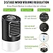 Portable Air Conditioner Fan, Peodelk Mini Evaporative Cooler with 7 Colors Light Changing, 3 Fan Speed, Super Quiet Humidifier Misting Fan for Home Office Bedroom(Black)
