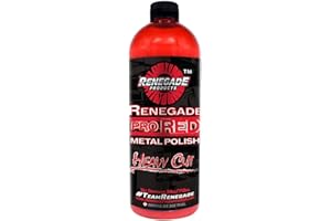 Renegade Products Pro Red Liquid Metal Polish - Heavy Cut Aluminum Metal Polish High Luster on Rims, Wheels, Tanks, Bumpers, 