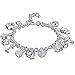 Zealmer Multi Wedding Love Charm Bangle Bracelet Silver Plated¡­