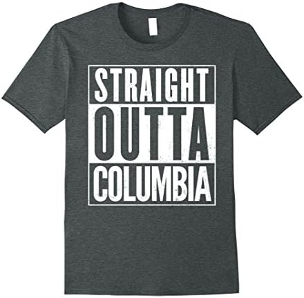 Mens Straight Outta COLUMBIA T-Shirt 3XL Dark Heather