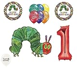 1st First Birthday The Very Hungry Caterpillar Balloons Party Bouquet Bundle