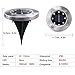 ikyou Bokemar Solar Ground Lights Outdoor Decorative Garden Pathway Light 4 Pack Bright Garden Path Light Stainless Steel White LED Lighting for Yard Patio Walkway Driveway