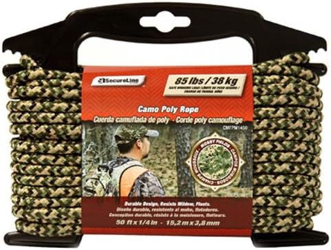 Lehigh CMFPM1450 1/4-Inch by 50-Feet Digital Camouflage Polypropylene Rope Mossy Fields