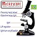 Babrit Microscope Kit 100X-400X Inspecting Dissecting Microscope Basic Science Microscope