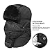 KOOLSOLY Winter Warm Unisex Winter Trooper Hunting Hat Trapper Hats with Ushanka Russian Ear Flap Chin Strap Windproof Mask, Black, One Size
