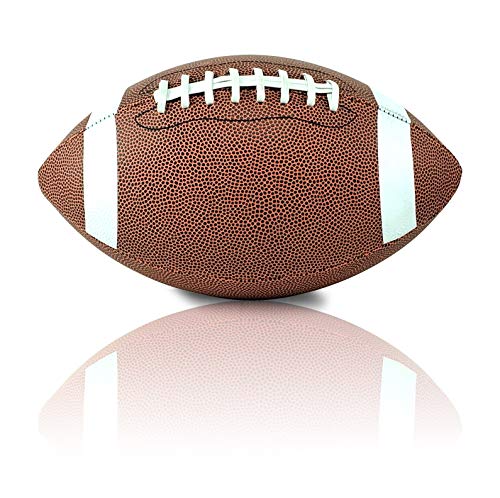 image for Liberty Imports Pack of 3 Official Size Leather Footballs with Pump an