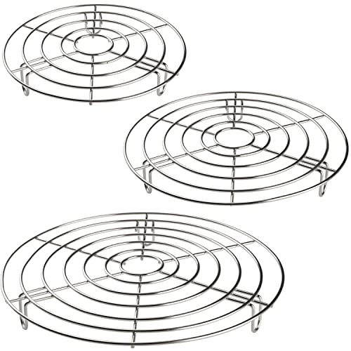 Cooling Rack Set of 3 Stainless Steel Backing Racks 7.7、9.2、10.7 Inch