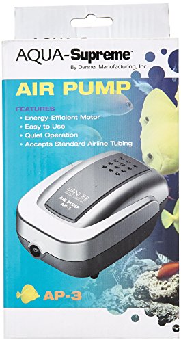 Supreme (Danner) ASP06403 Danner Aqua Supreme AP-3 Aquarium Air Pump, 3-watt
