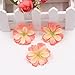 Artificial Flower 50pcs Mini Silk Plum Blossom Wedding Decoration DIY Wreath Clip Clip Accessories Handmade Craft Flower Head (Pink)