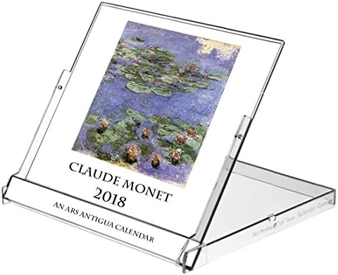 Ars Antigua 2018 Claude Monet 16 month CD-style Desk Calendar (Jan. 1, 2018 - March 30, 2019), Choose the image you want displayed for any month