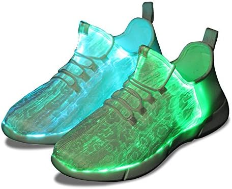 KINGLEAD Fiber Optic Shoes 7 Color Led Light Up Sneaker Men Women Boys Girls USB Rechargable CE Certificate Luminous Flashing Trainers