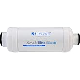 Brondell SWF44 Swash Bidet Filter, Premium Carbon Water Filtration System for Electric Bidet Toilet Seats, Lasts Up to 6 Months