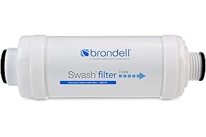 Brondell SWF44 Swash Bidet Filter, Premium Carbon Water Filtration System for Electric Bidet Toilet Seats, Lasts Up to 6 Months