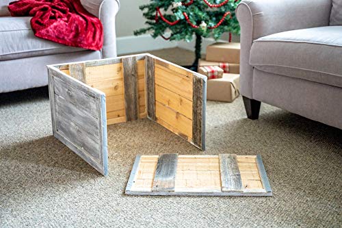 BarnwoodUSA | Wooden Tree Box Collar | White Wash | Farmhouse Tree Box | Christmas Tree Skirt | Rustic | Decorations | Home Accent | 100% Reclaimed & Recycled Wood | 4 Sides - Thumbnail 7