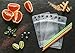 Drink pouches with straws Disposable Smoothie bags Portable Hot & Cold Reusable Set of 50pcs Empty Plastic Clear Refillable Container for Drinks Juice Pouch Bags + Ebook