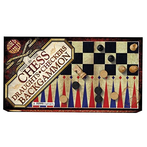 3-in-1 Chess, Draughts/Checkers, & Backgammon