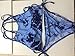 Vintagerose Push Up Swimsuit Tie Dye Swimwear Pin Up Padded Bikini Sets, Blue, Small