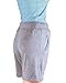 Maks Ladies Drawstring Cotton Spandex Euro Design Casual Sports Barmuda Shorts Heather Grey