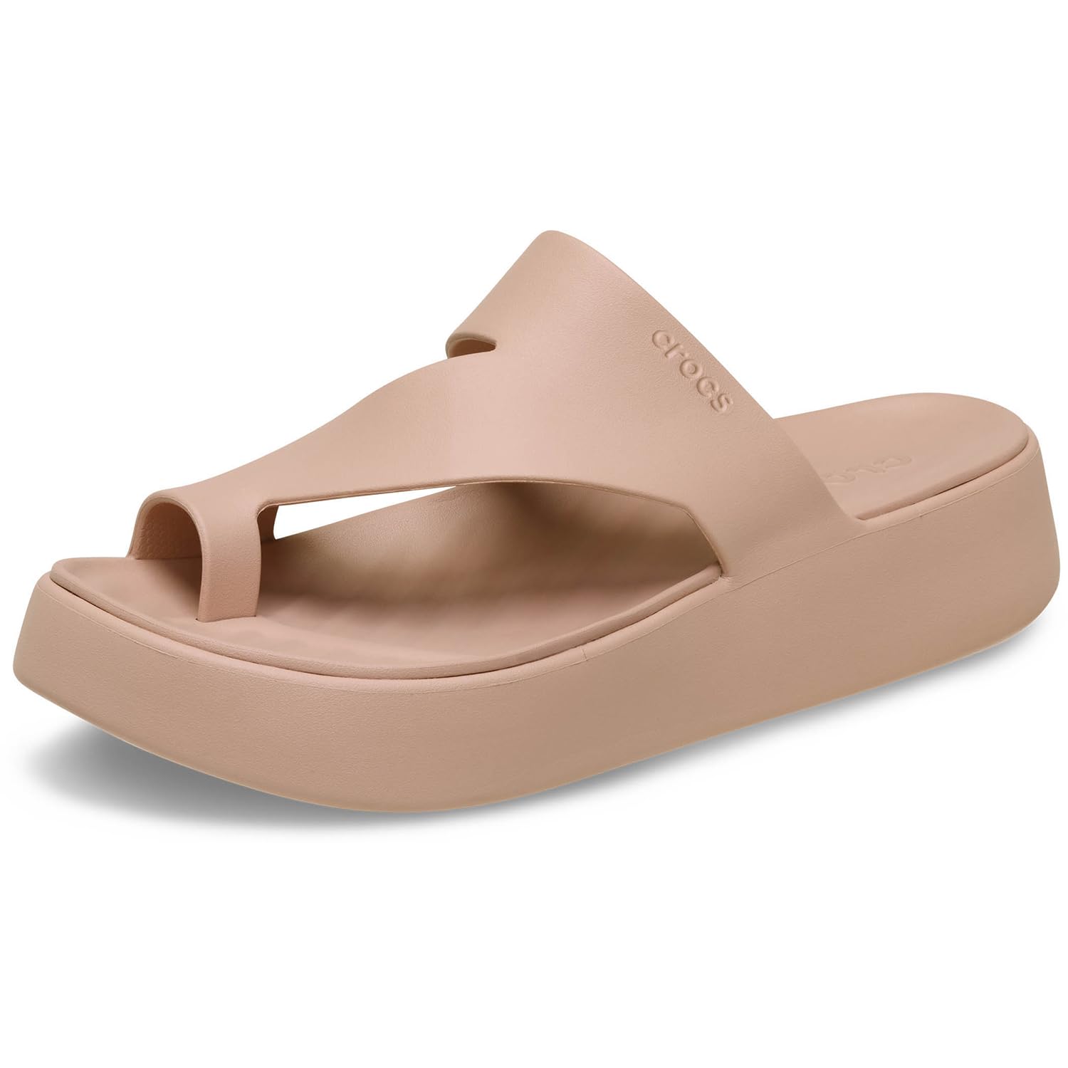 Crocs Women's Getaway Toe Loop Platform Sandals, LiteRide Comfort, Pink Caramel, 9 Image