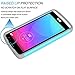 Tekcoo LG Leon Case, LG Tribute 2 Case, (TM) [Tmajor Series] [Turquoise/Grey] Shock Absorbing Plastic Soft Bumper Impact Defender Slim Hard Case Cover for LG Leon, Tribute 2, Power, Risio, Destiny