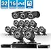 Zmodo 32 Channel 1080P HDMI NVR Security System 16 x720P IP Outdoor/Indoor Surveillance Camera, w/sPoE Repeater for Flexible Installation & Extension, Customizable Motion Detection, w/2TB Hard Drive