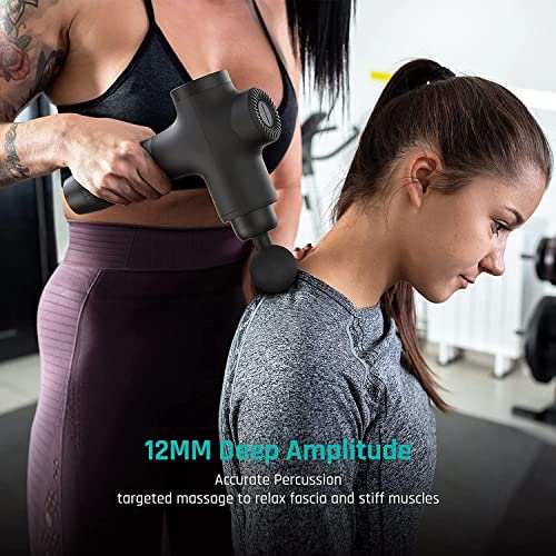 Mebak 3 Massage Gun, Massage Gun Deep Tissue for Athletes, Professional Muscle Percussion Massager Gun for Shoulder Leg Back Body Pain Relief, Quiet Portable Sport Massager, Gifts for Him